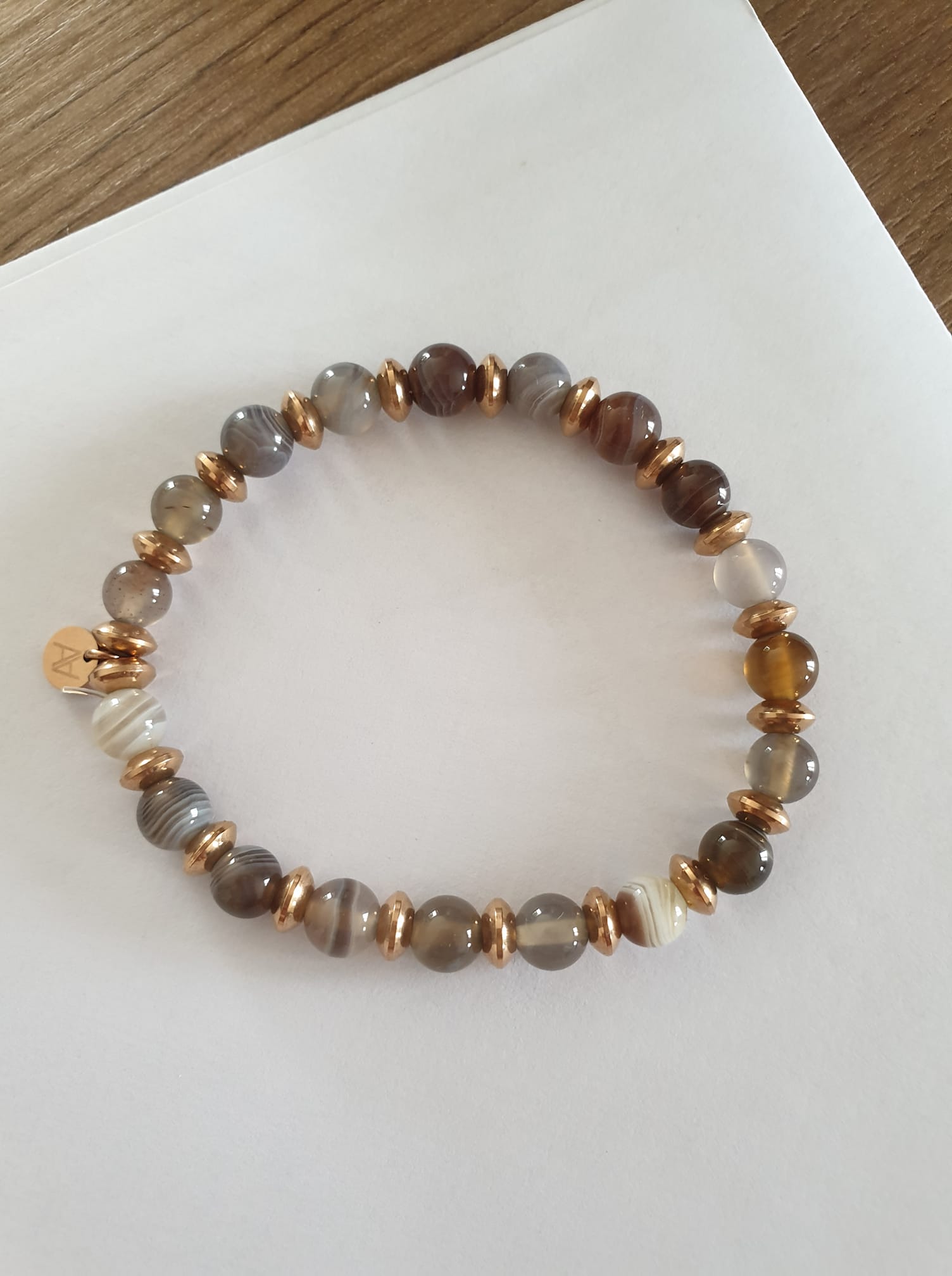 Photo bracelet Agate du Botswana