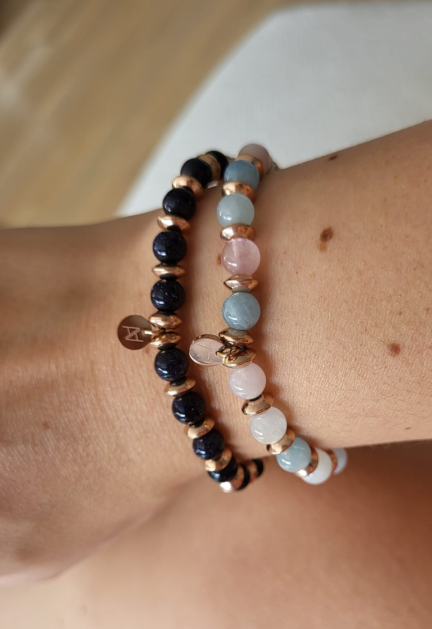 Photo bracelet Blue Goldstone