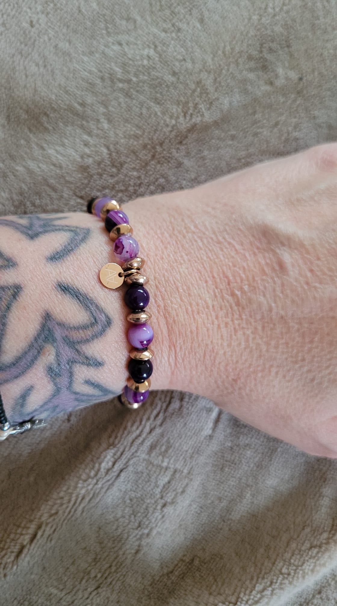 Photo bracelet Agate violette