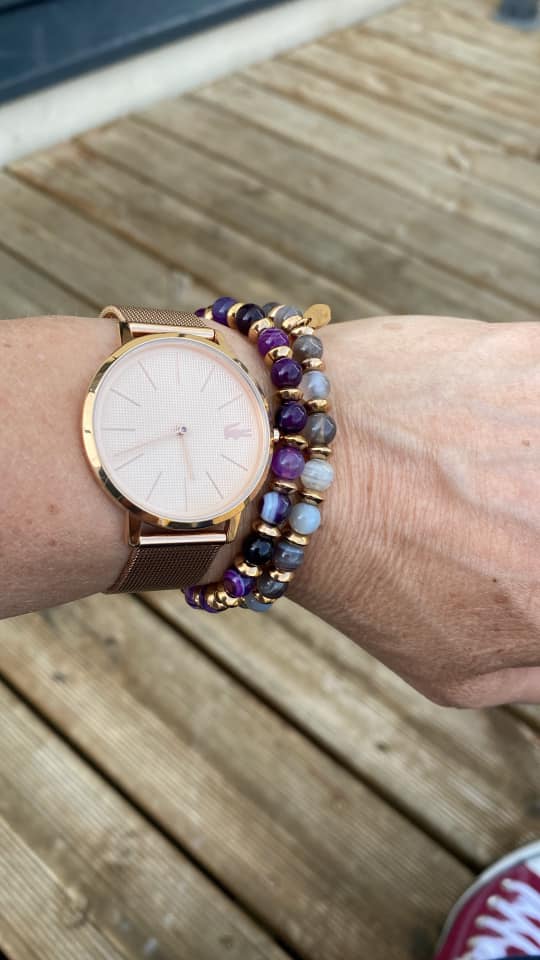 Photo bracelet Agate violette