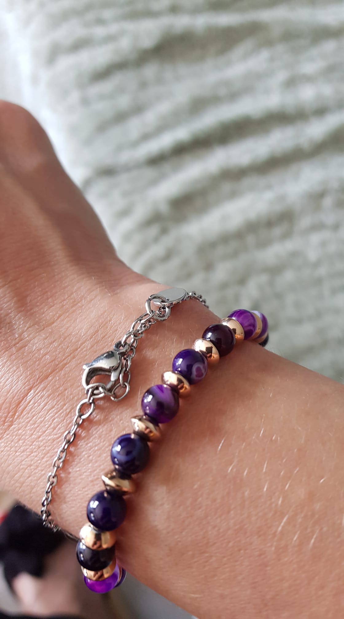 Photo bracelet Agate violette
