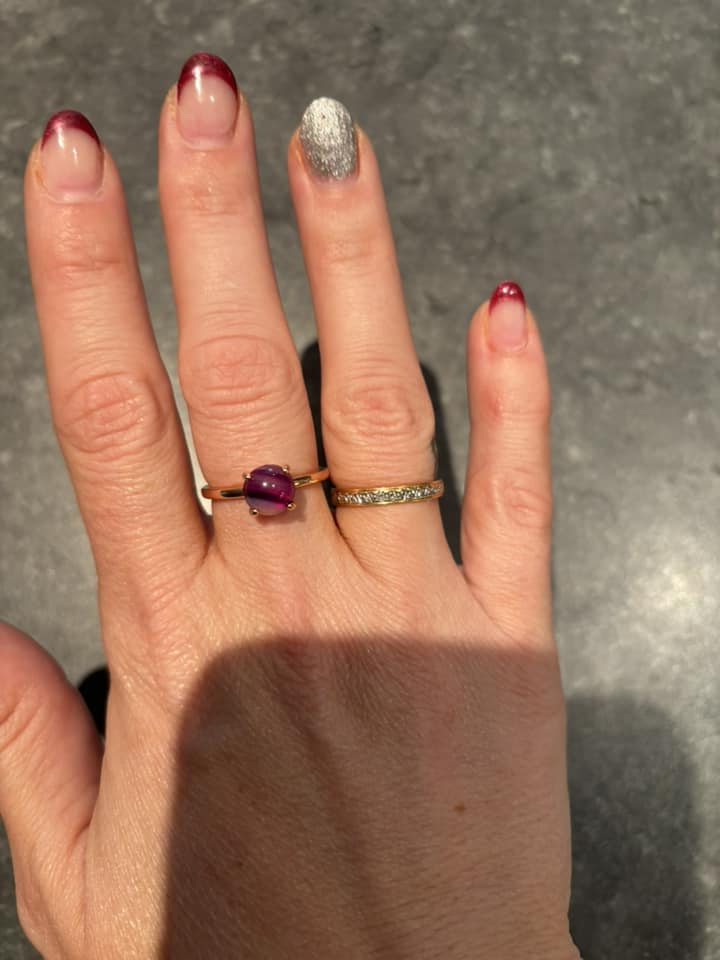 Photo bague Agate violette