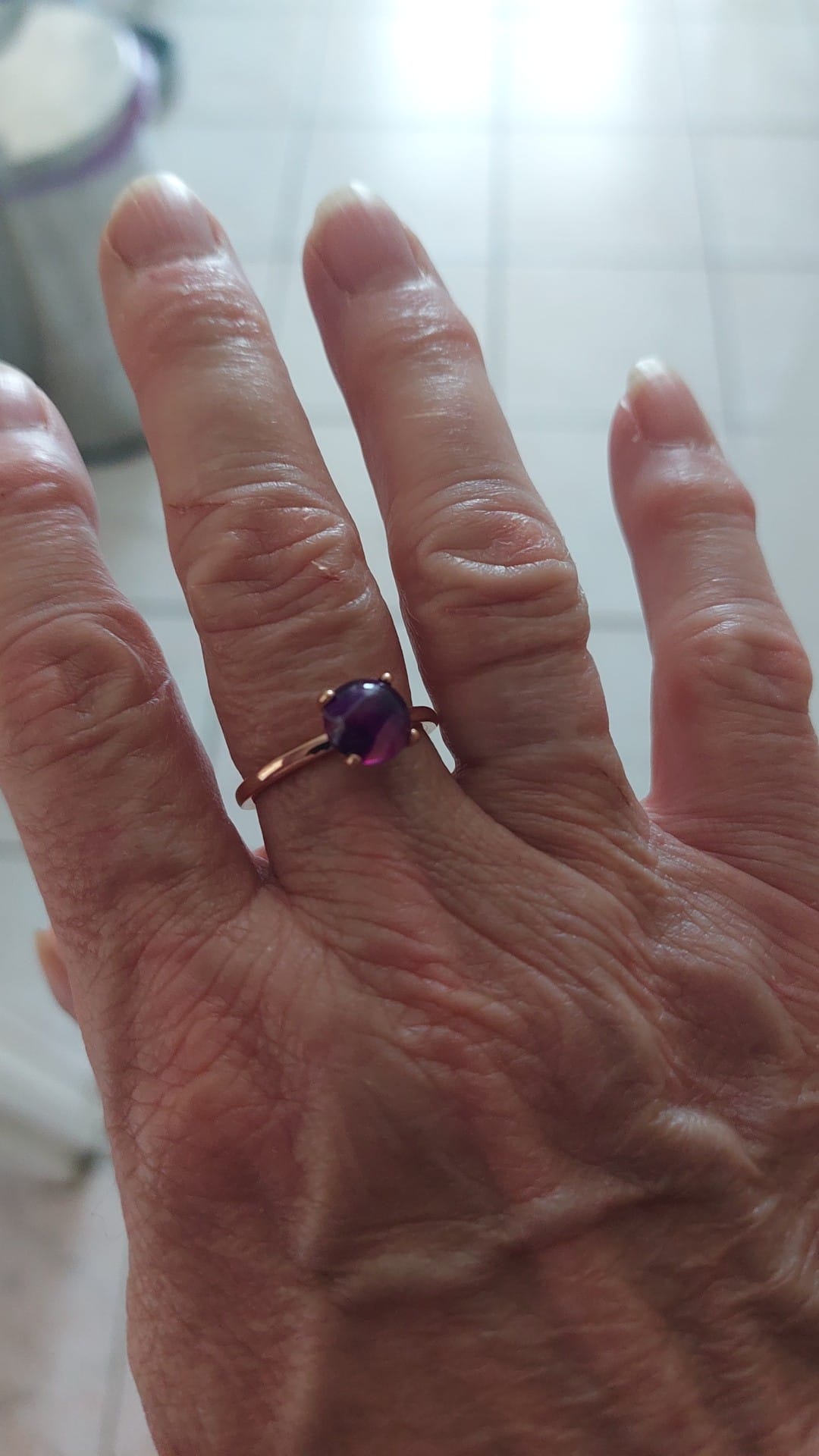 Photo bague Agate violette