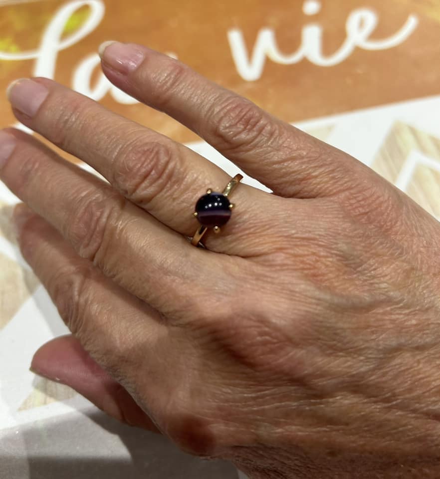 Photo bague Agate violette
