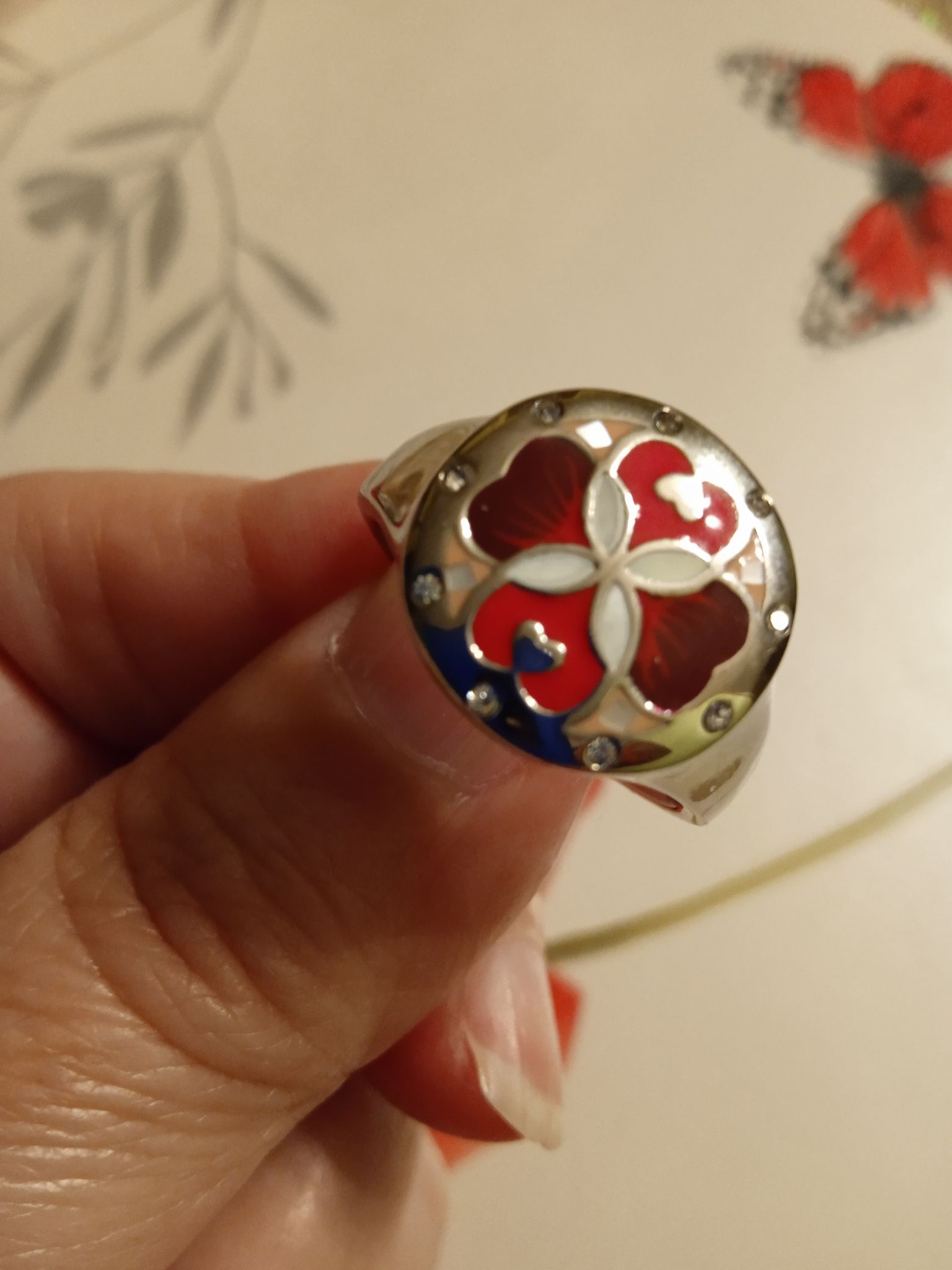 Photo bague Trifogletta Rosso