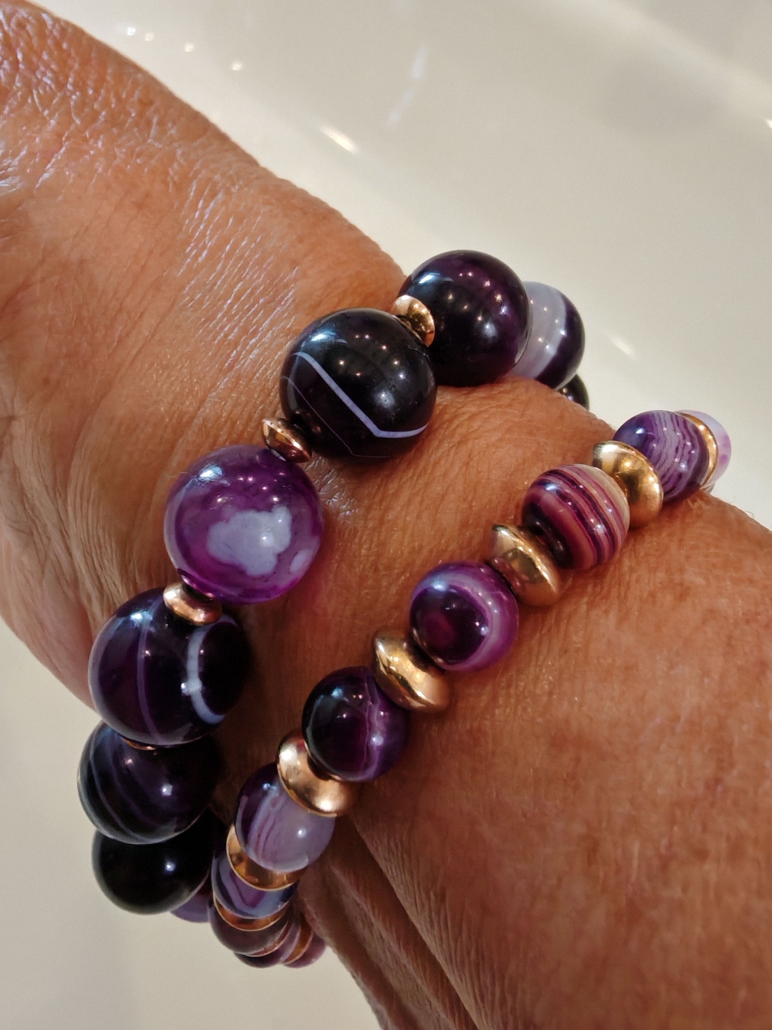 Photo bracelet Agate violette