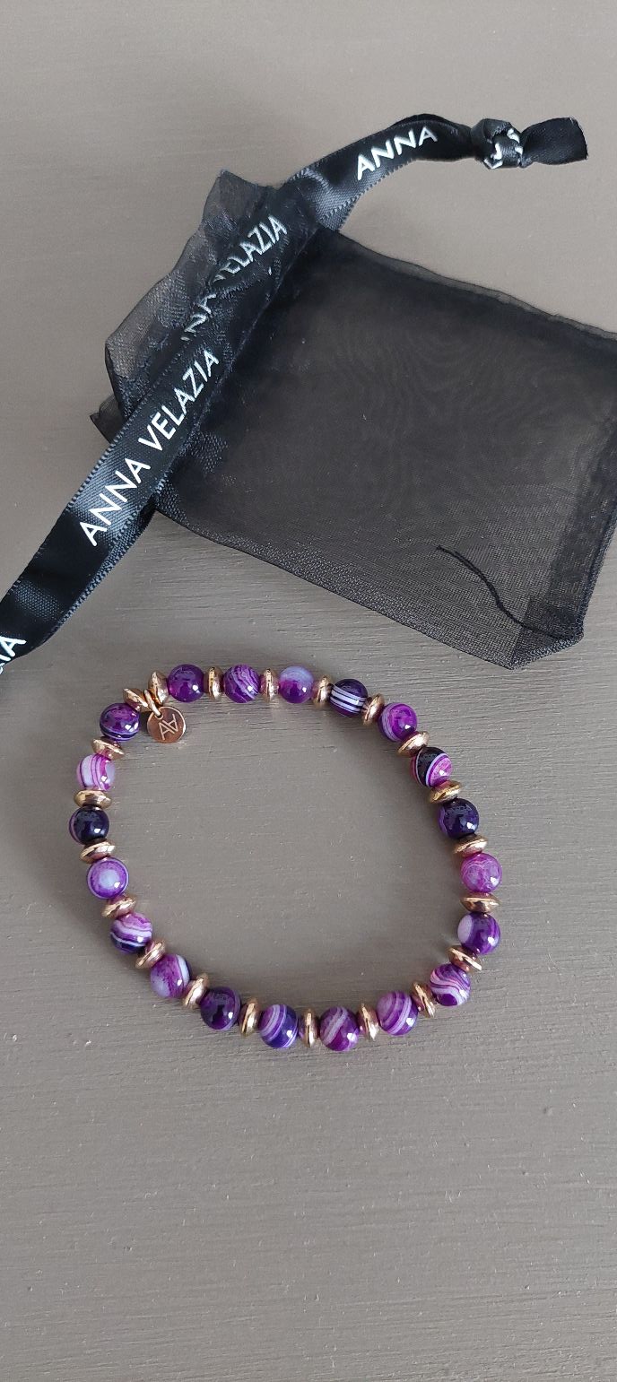 Photo bracelet Agate violette