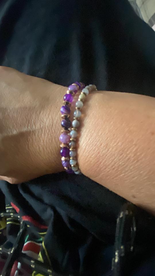 Photo bracelet Agate violette