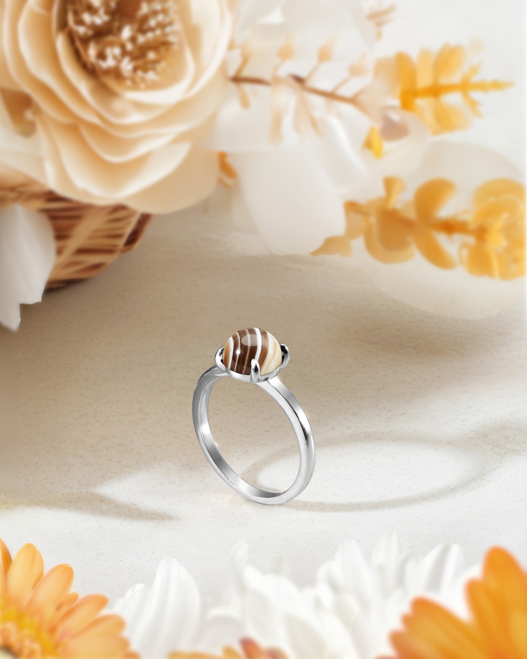 Packshot Bague Agate du Botswana  Avellio