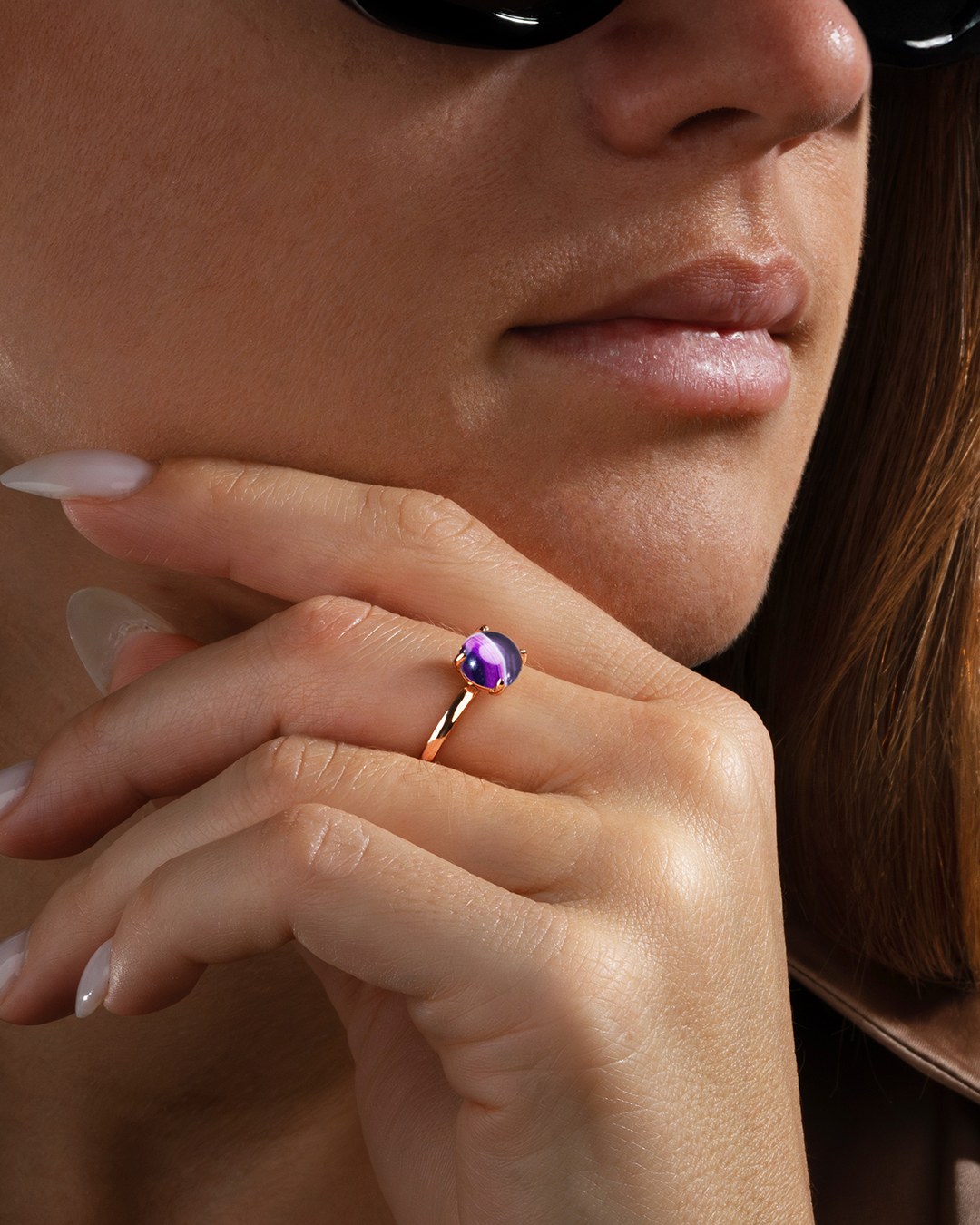 Bague Agate violette Callizia