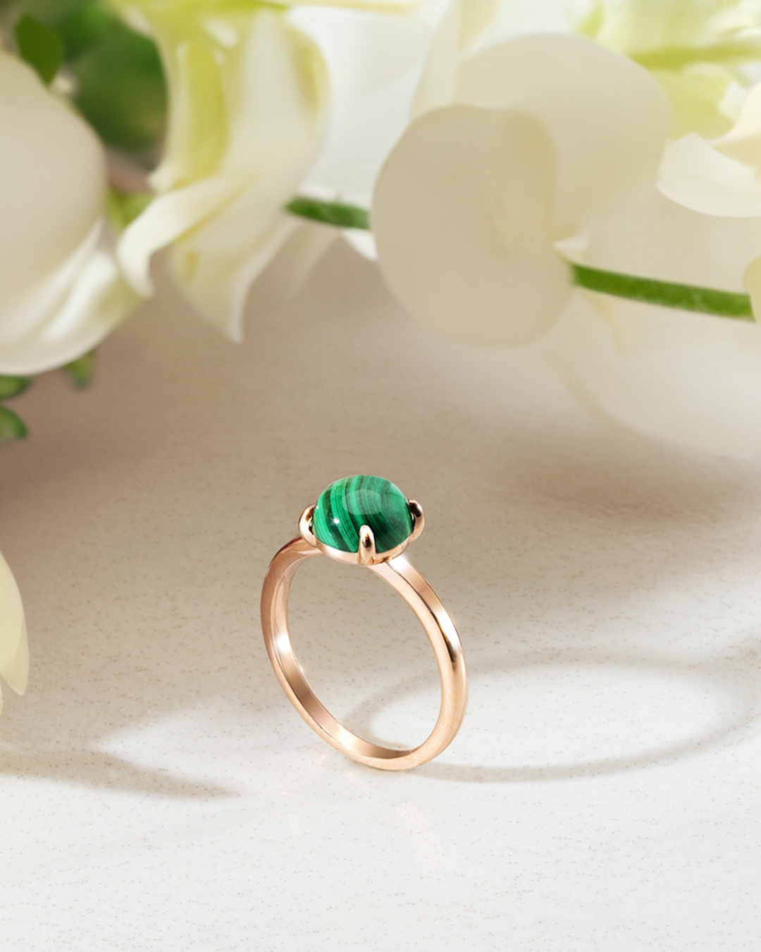 Packshot Bague Malachite Venozia