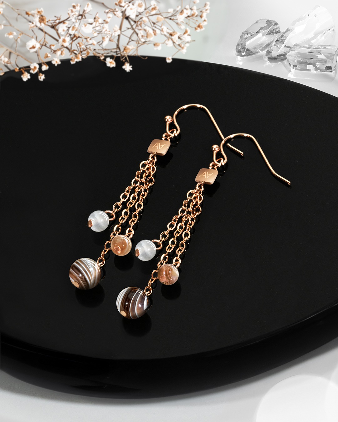 Boucle d'oreilles Lithothérapie Paix intérieure