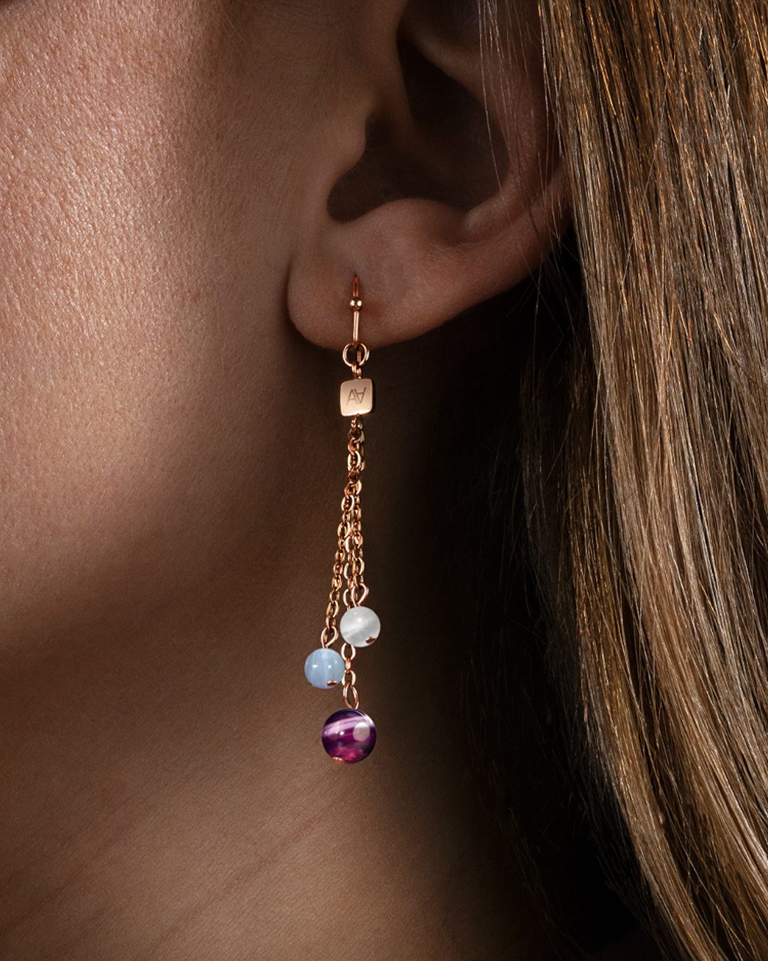 Boucle d'oreilles Lithothérapie Equilibre émotionnel