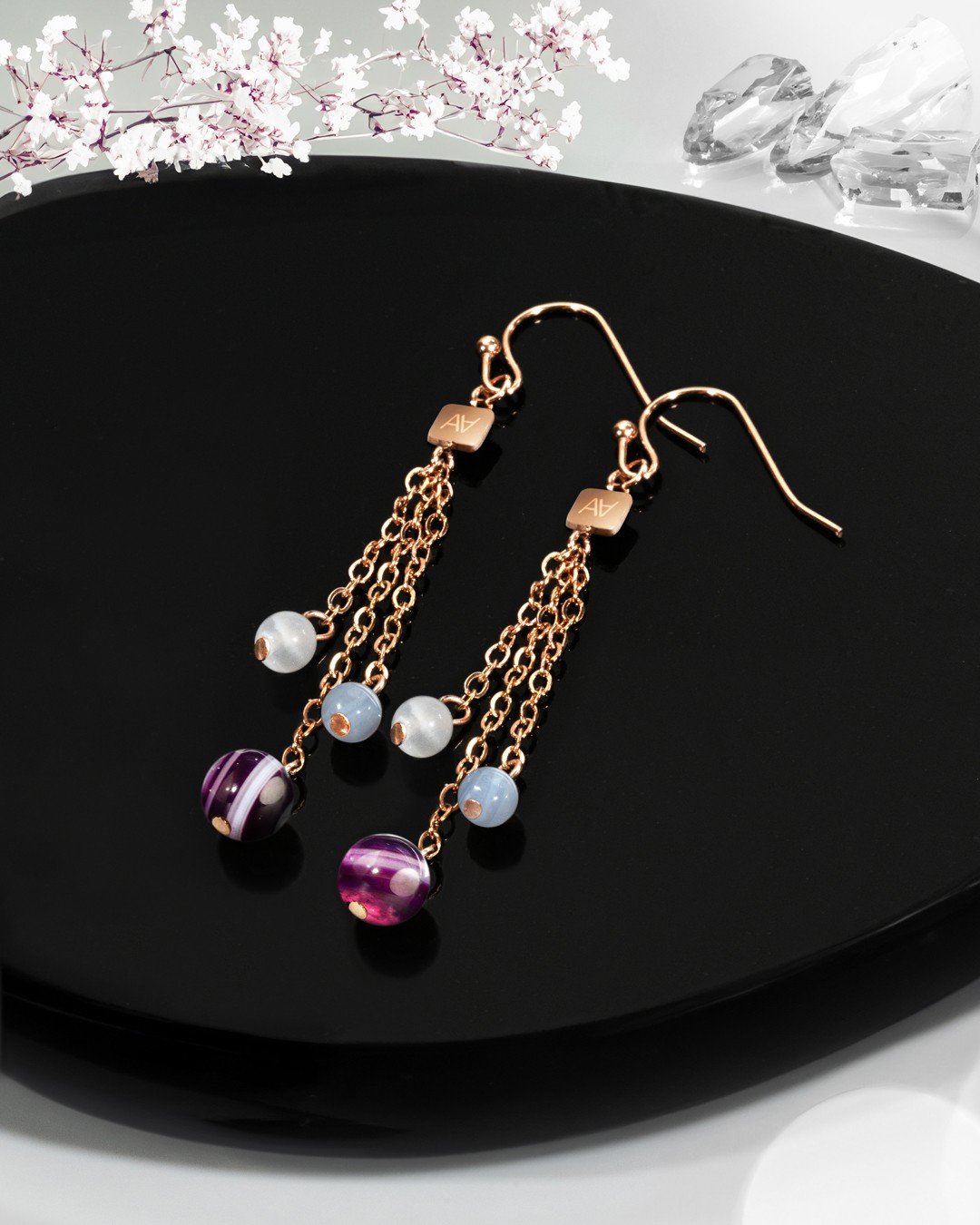 Boucle d'oreilles Lithothérapie Equilibre émotionnel