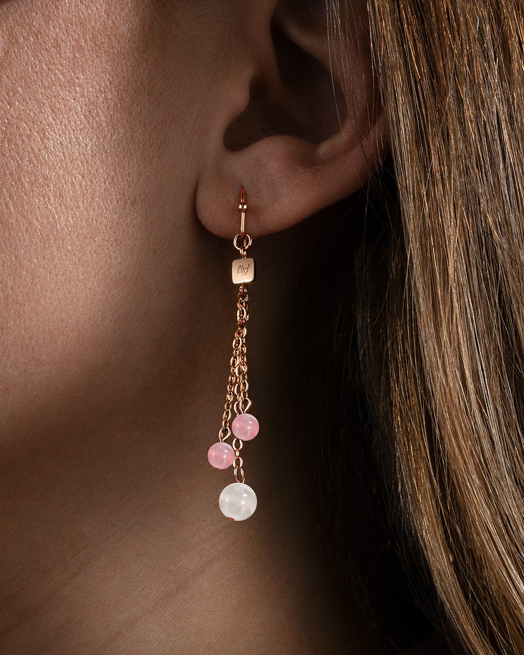 Boucle d'oreilles Lithothérapie Épanouissement amoureux 