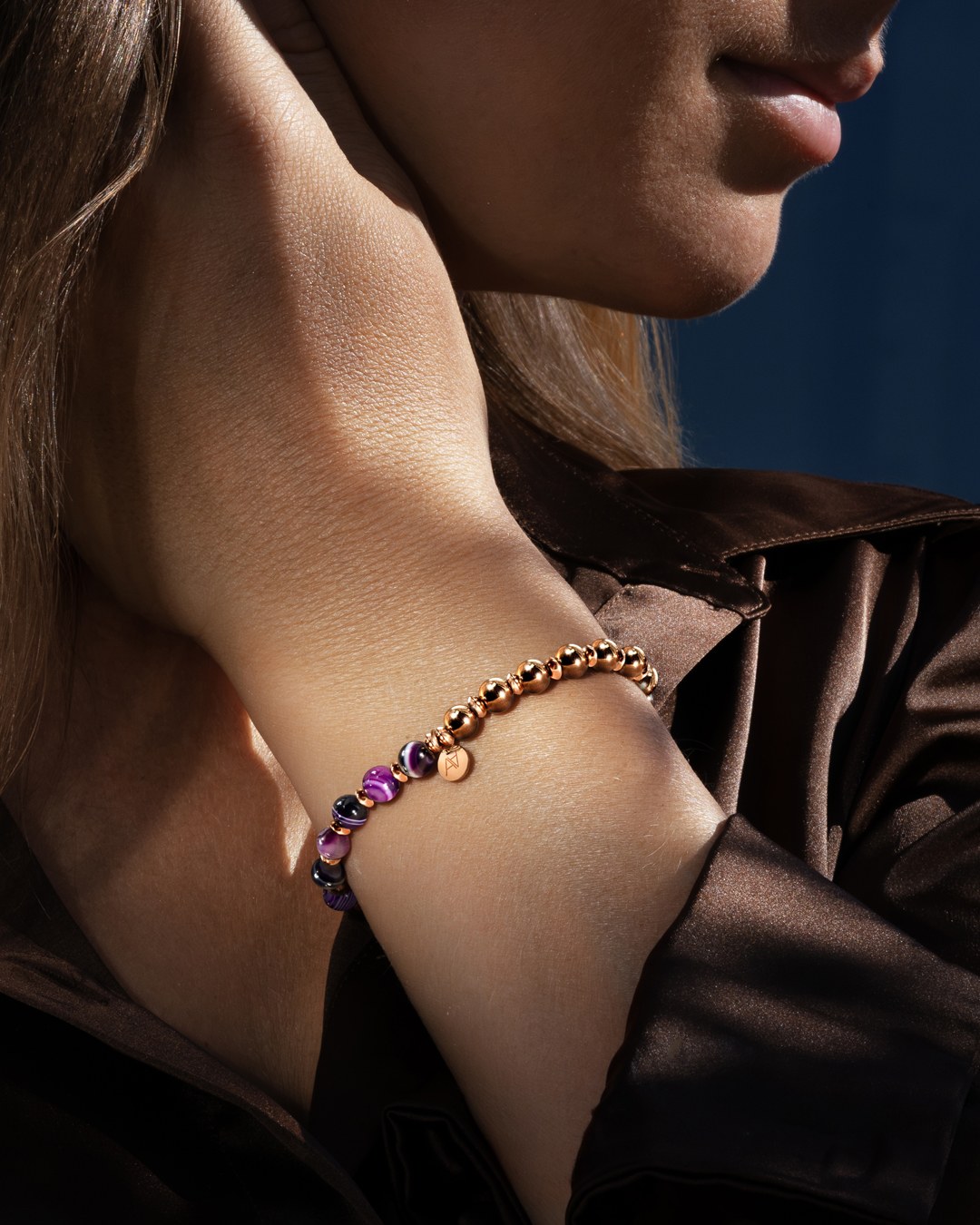 Bracelet Agate violette  Calliza