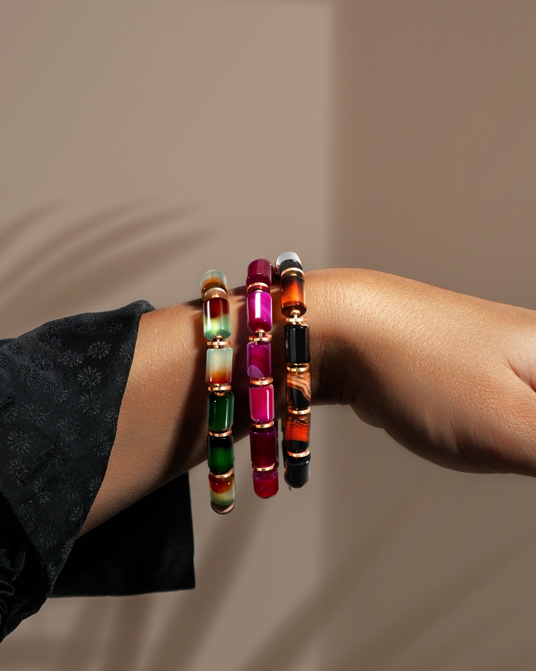 Packshot Bracelet Agate rose Rosina