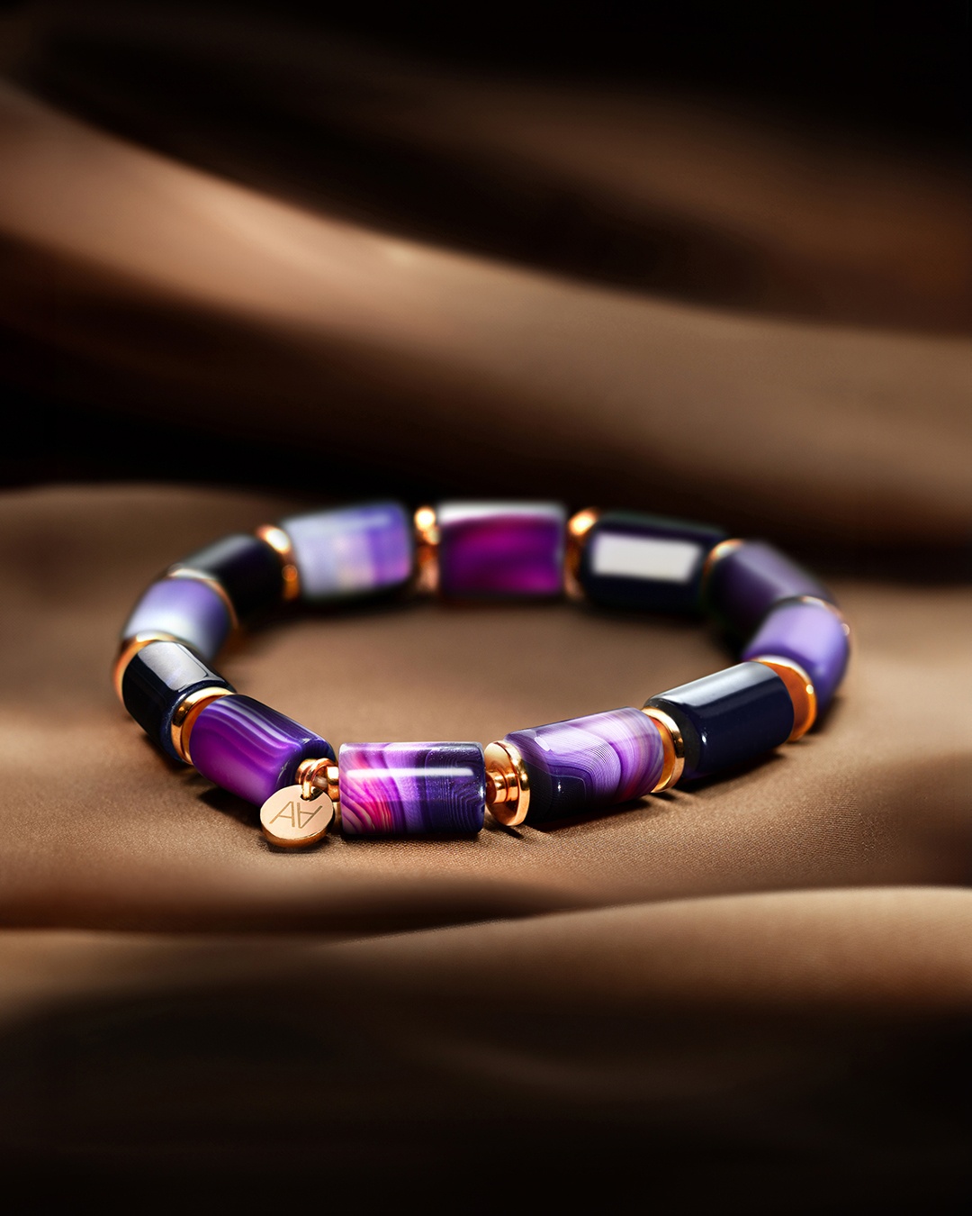 Bracelet Agate violette Callia