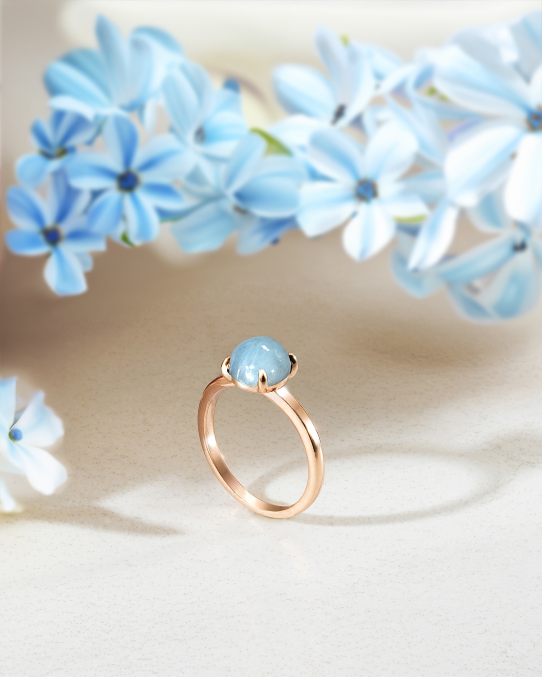 Bague Aigue marine Caprinia