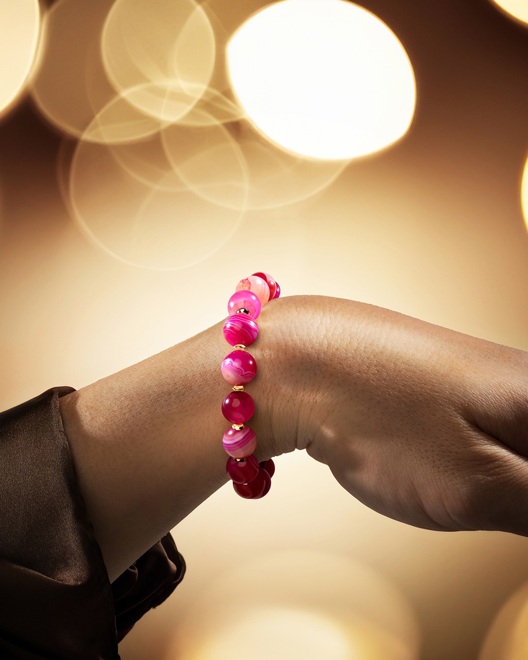 Bracelet Agate rose  Rosinora