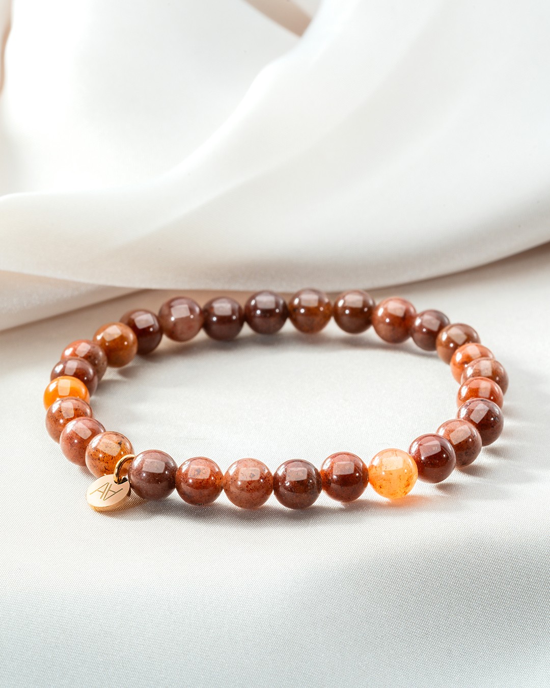 Bracelet Pierres naturelles Bracelet aventurine rouge 6mm