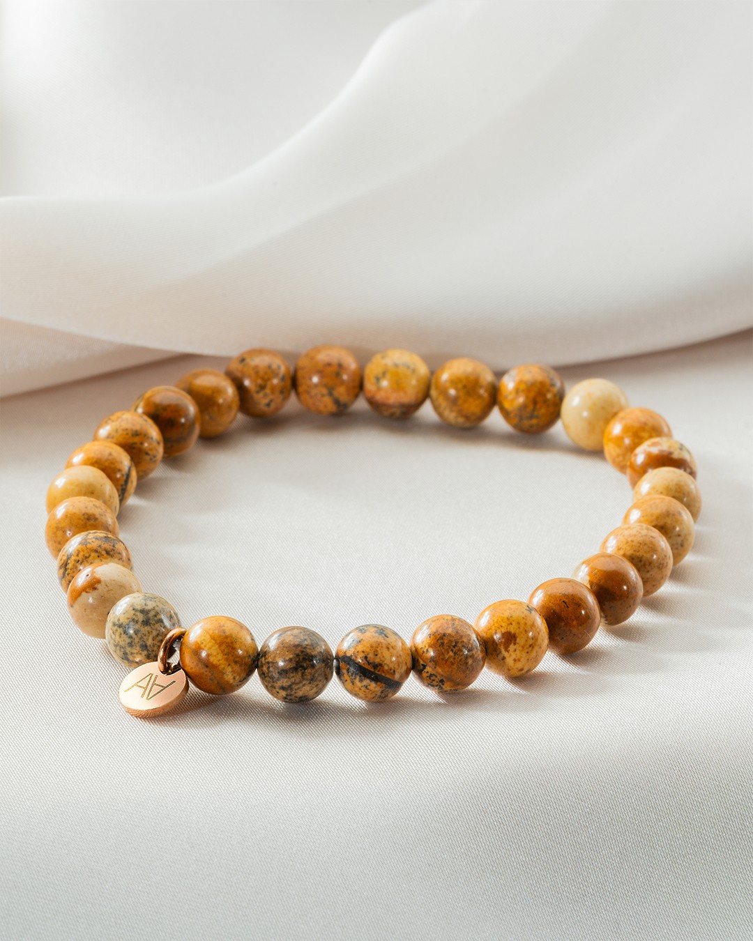 Bracelet Pierres naturelles Bracelet jaspe paysage 6mm