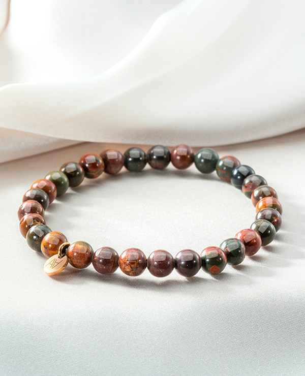 Bracelet jaspe polychrome 6mm