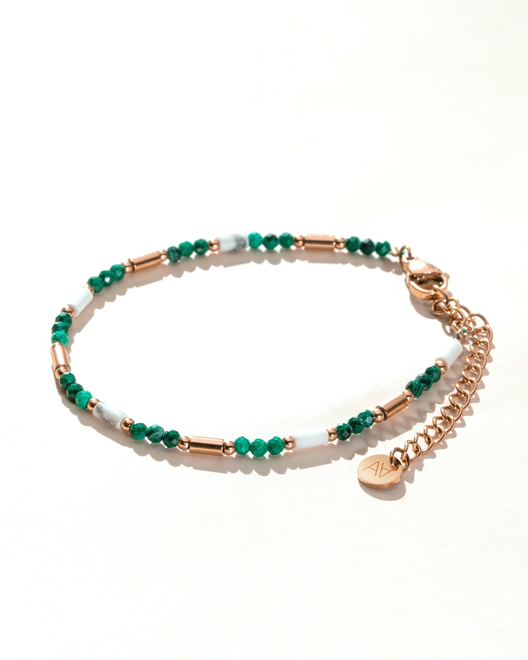 Bracelet Malachite et Howlite Nolanina
