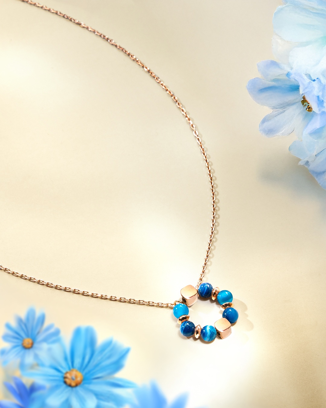 Packshot Pendentif Agate Bleue Azzuria