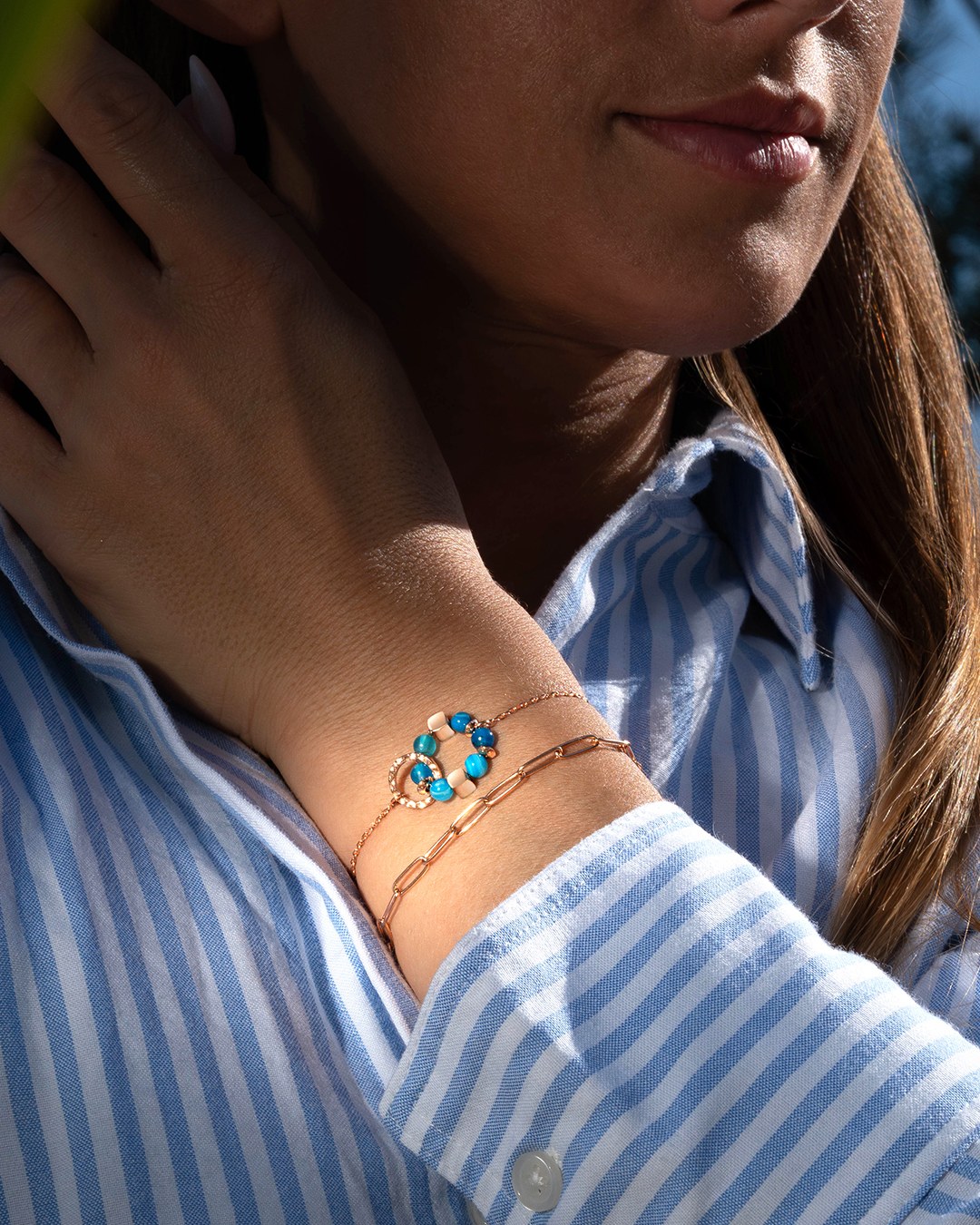 Bracelet Agate bleue Azzurra