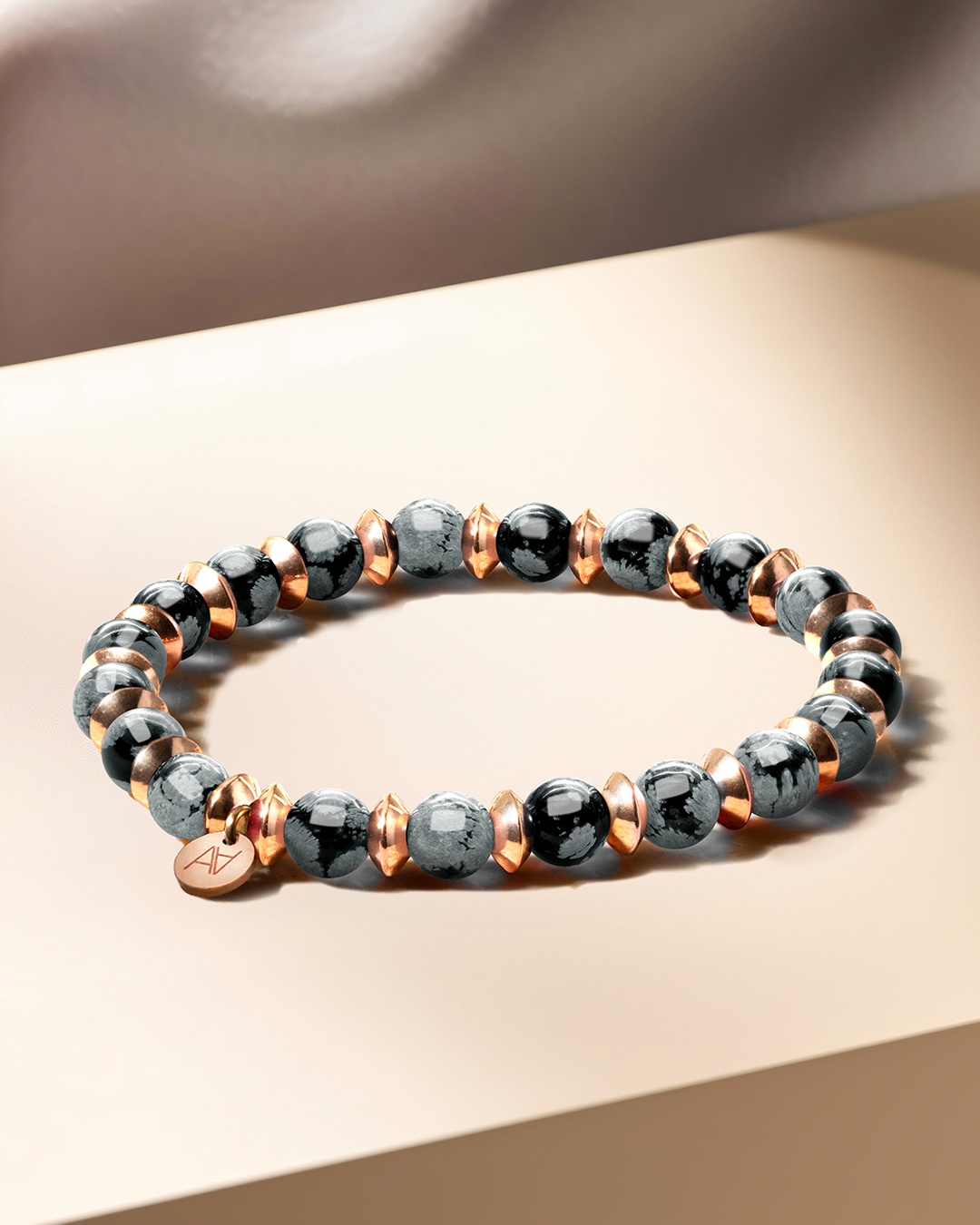 Bracelet Obsidienne flocon de neige Artena