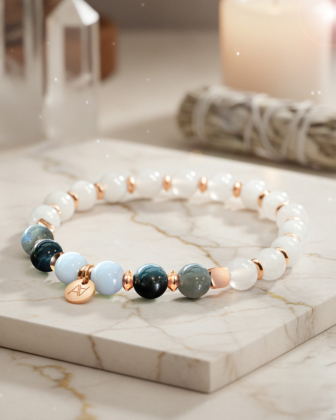 Packshot Bracelet Lithothérapie Chakra 3e oeil