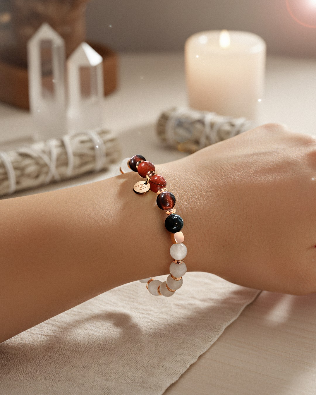 Bracelet Lithothérapie Chakra racine