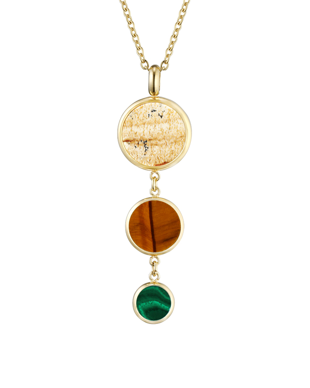 Packshot Pendentif  Acier doré inoxydable Andalinio