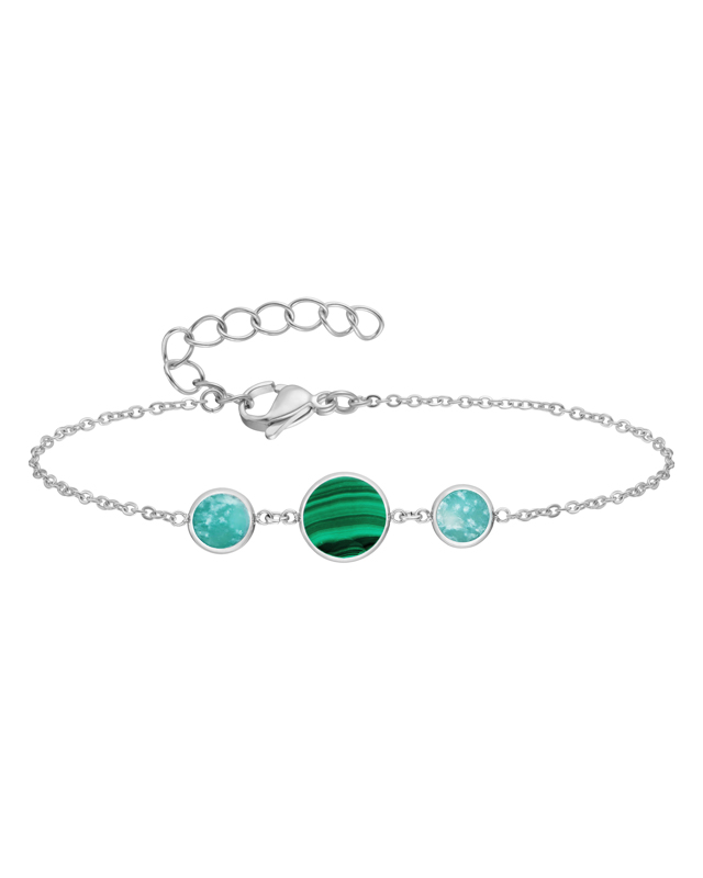 Bracelet Malachite et amazonite Copanello