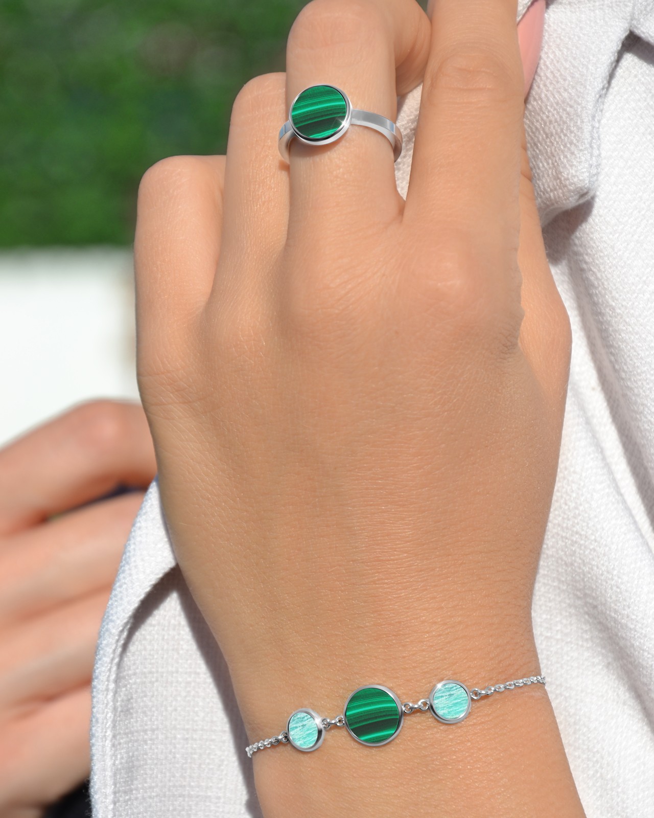 Bracelet Malachite et amazonite Copanello