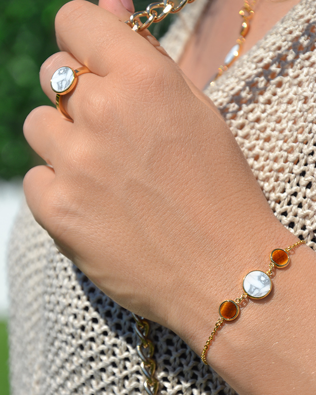 Bague Howlite Blanche Levola