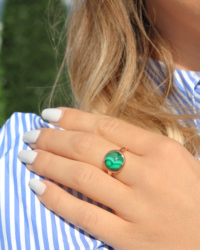Bague Malachite Avella