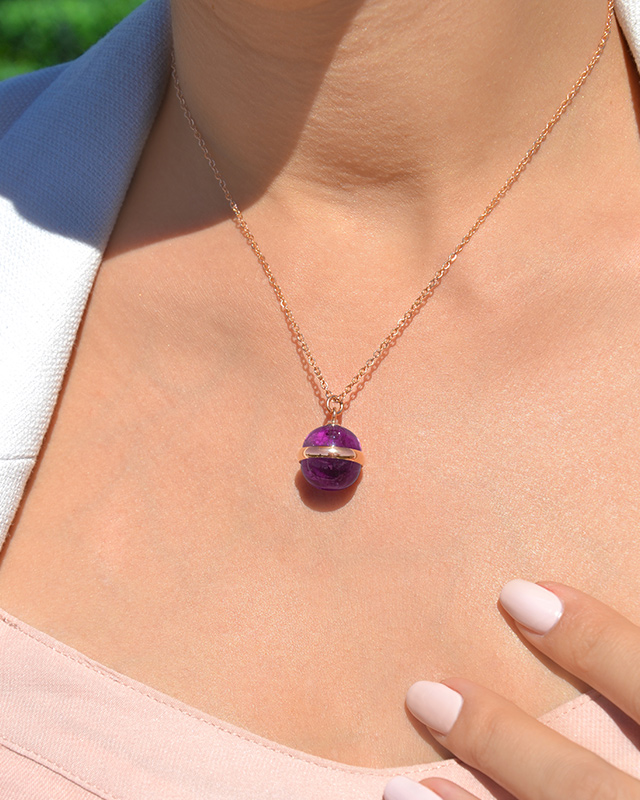 Pendentif  Acier rosé inoxydable Alvanio