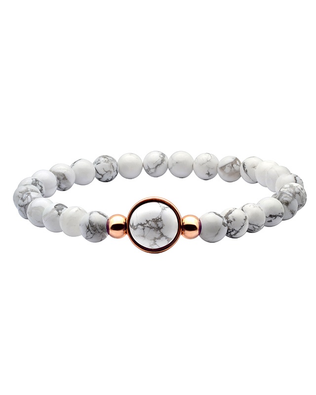 Packshot Bracelet Howlite blanche Rivoli