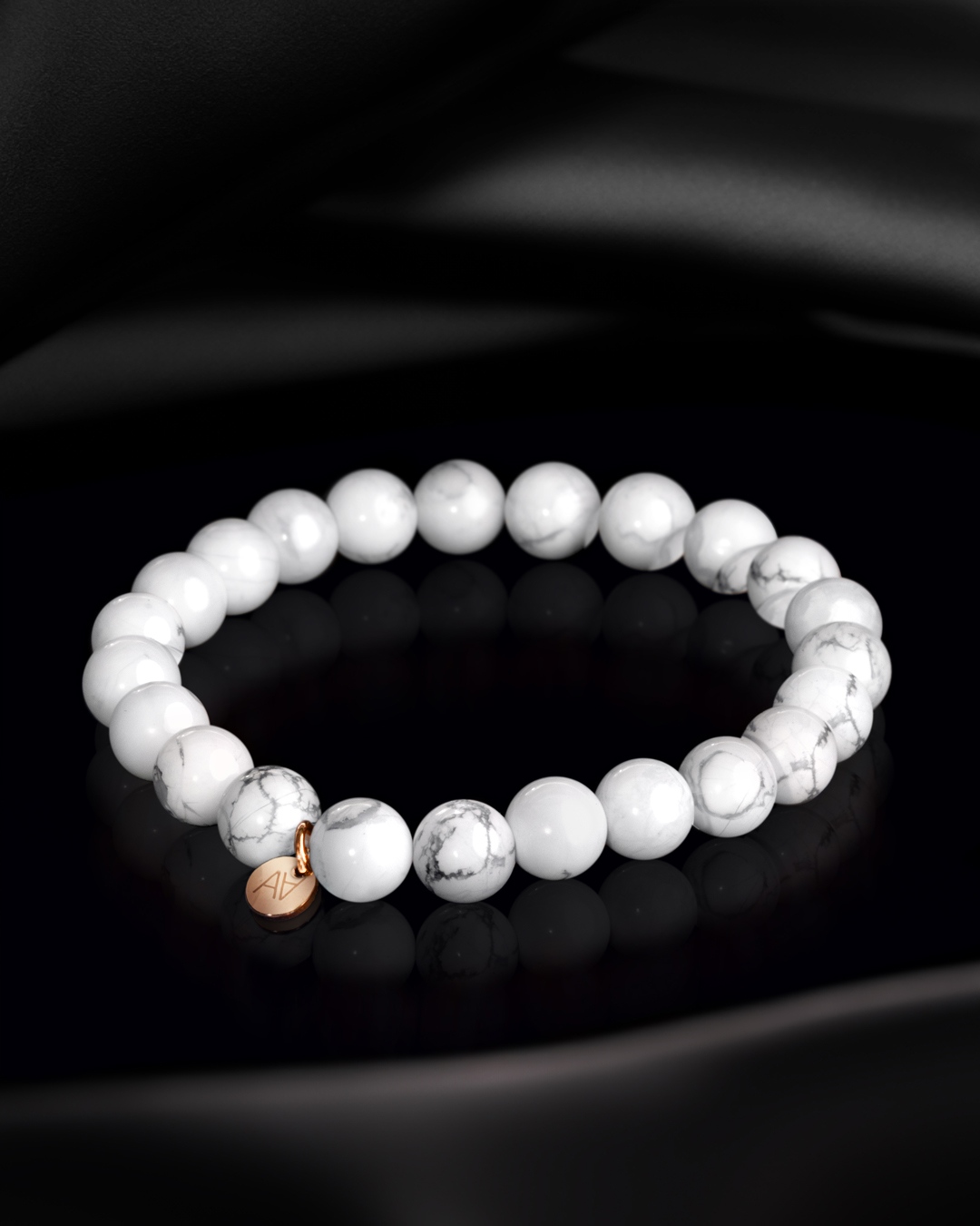 Packshot Bracelet Howlite blanche Alcama