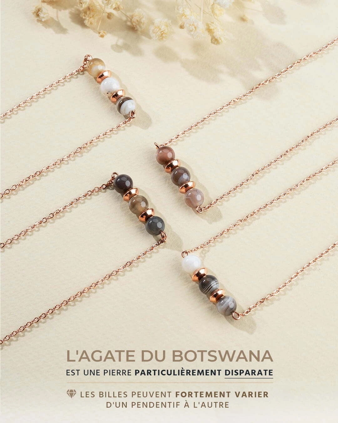 Information - Pendentif Agate du Botswana Avellinia