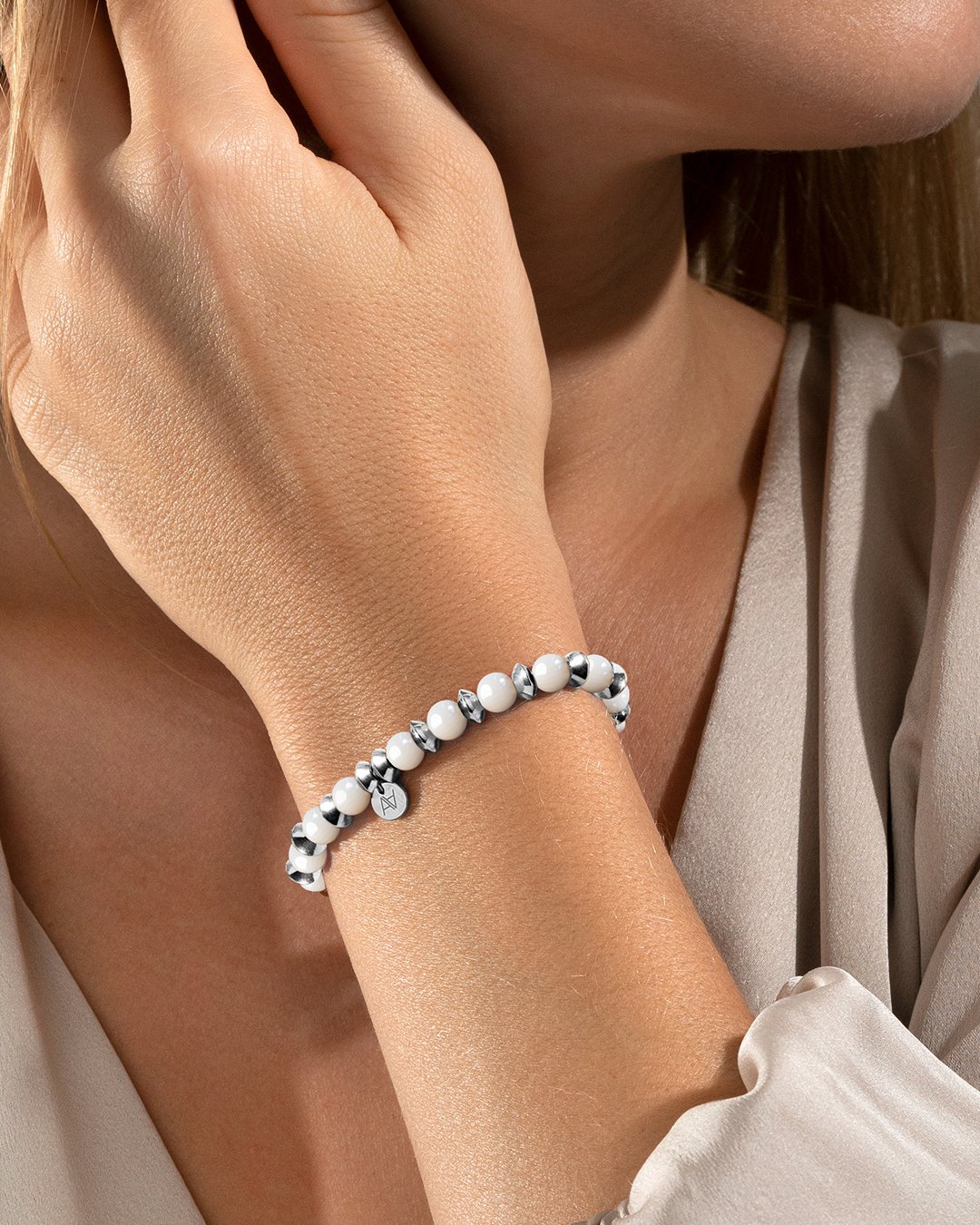 Bracelet Corail de bambou blanc Otranto