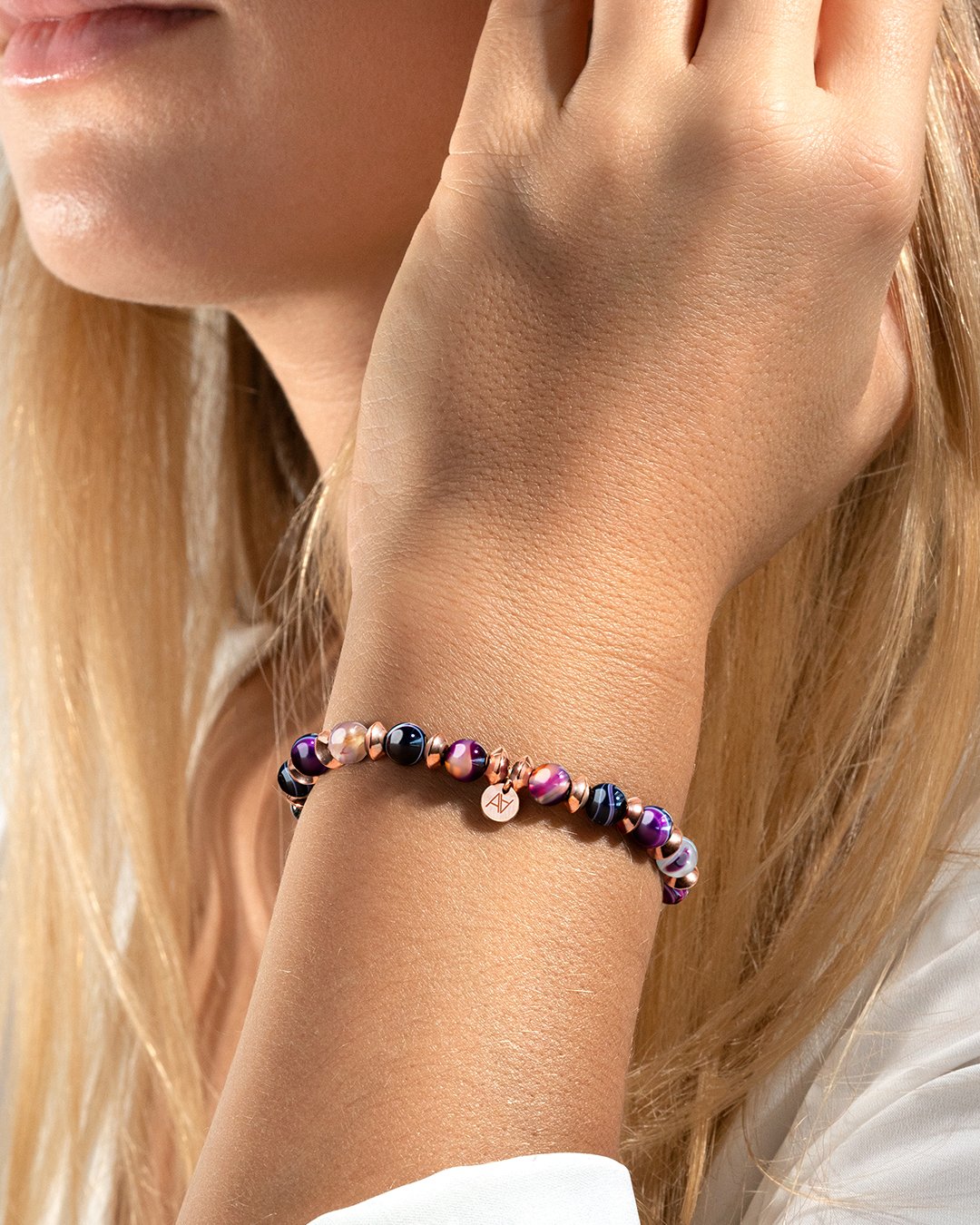 Bracelet Agate violette Calizzona