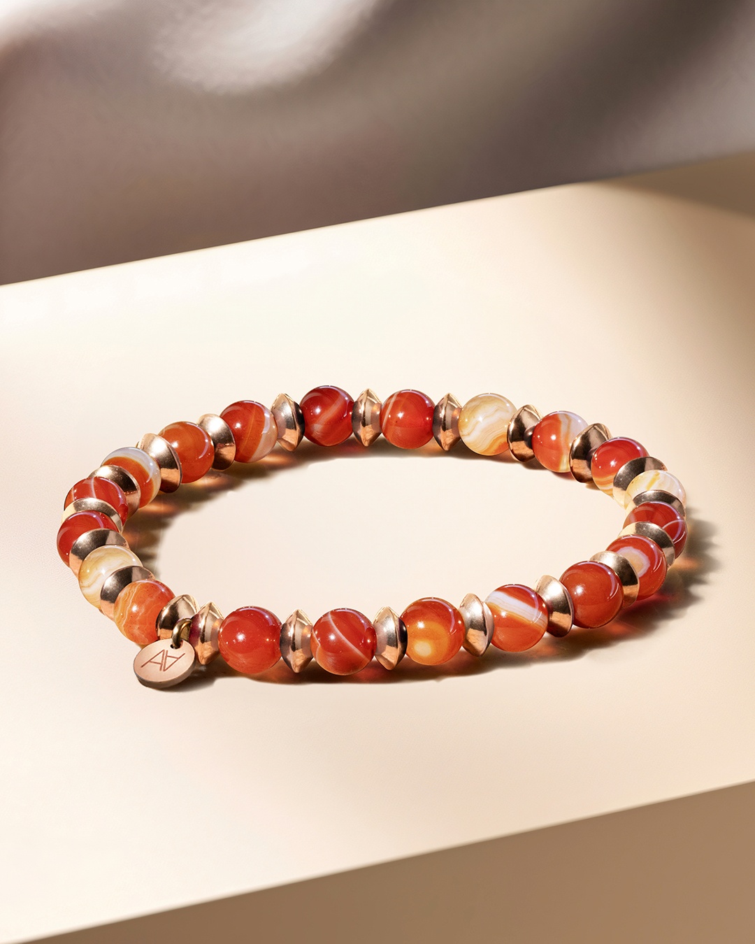 Packshot Bracelet Agate rouge Rossono