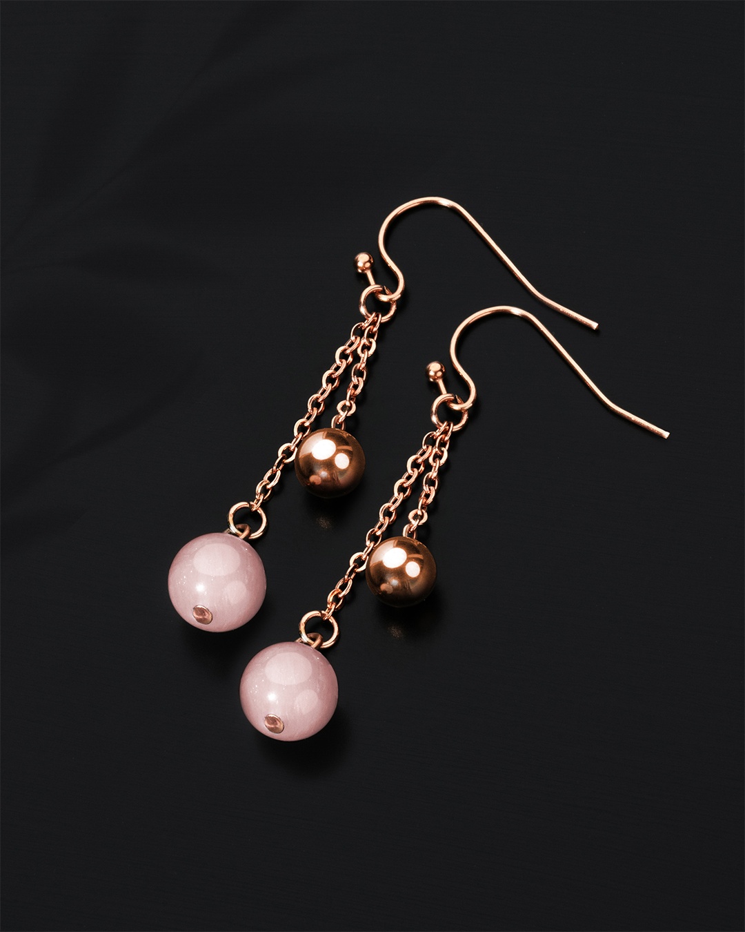 Boucle d'oreilles Quartz rose Comissi