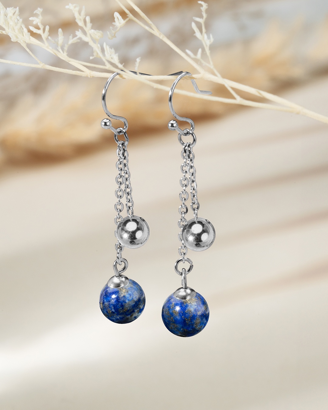 Packshot Boucle d'oreilles Lapis Lazuli Gimelli