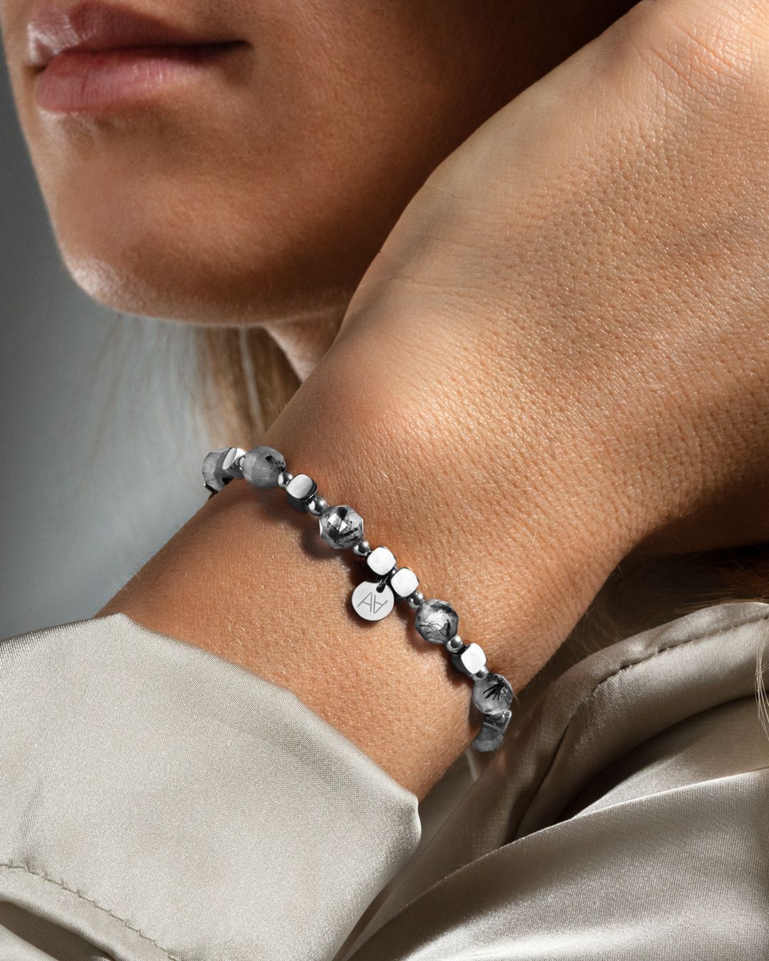 Bracelet Quartz rutile tourmaliné  Riminona