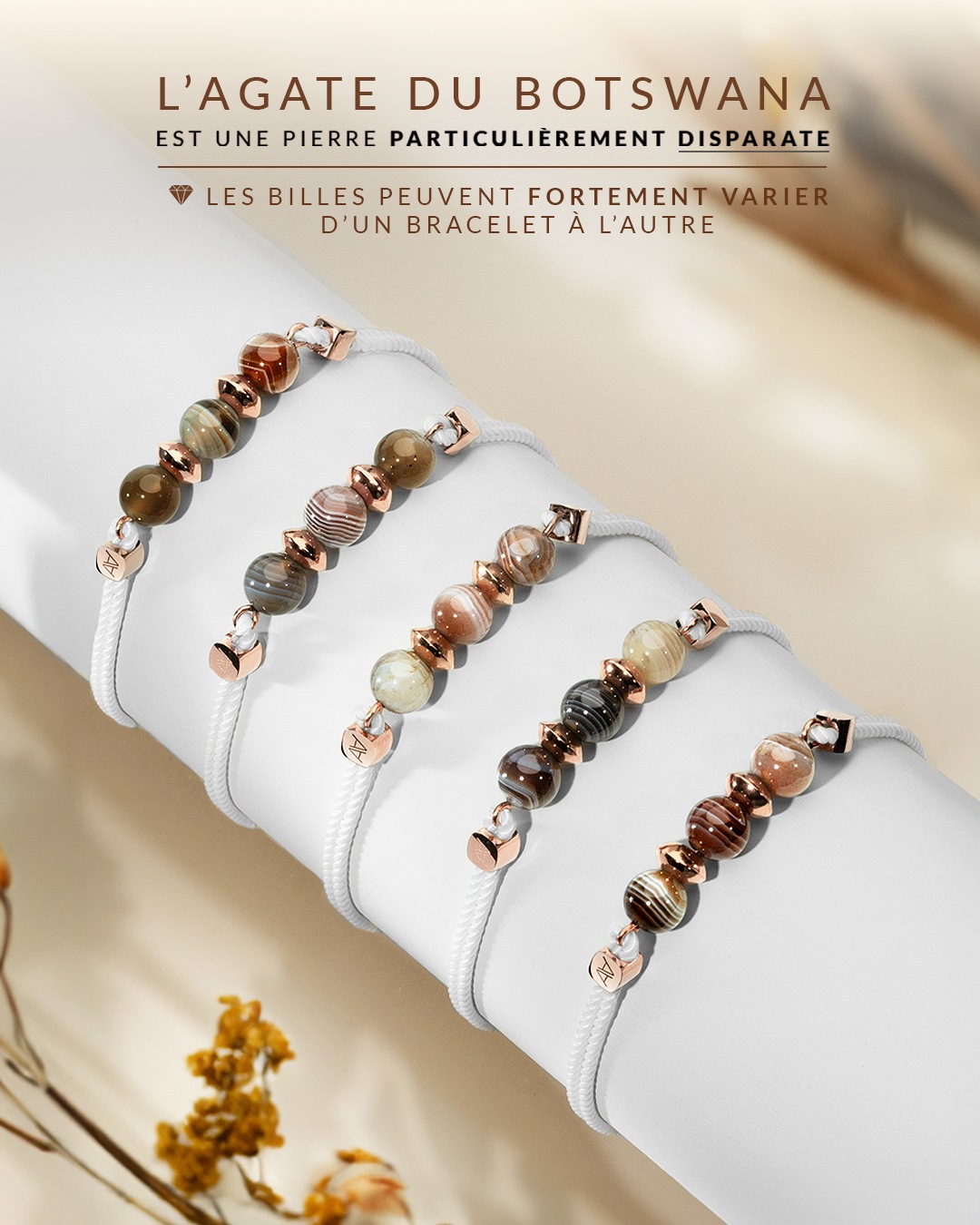 Bracelet Agate du Botswana Avenito