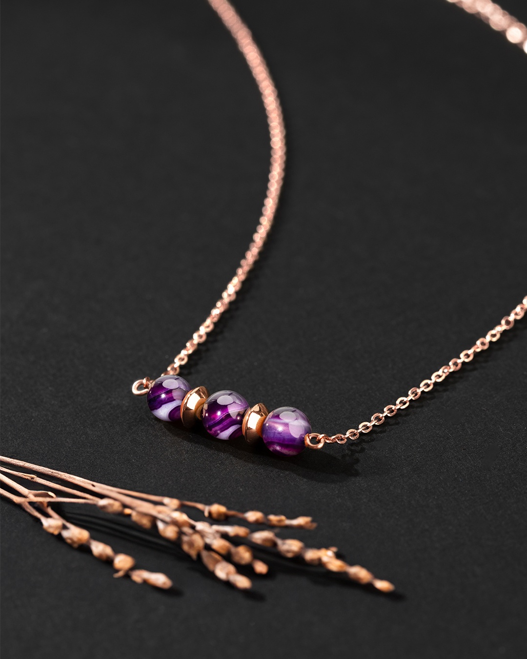 Packshot Pendentif Agate violette Calizzonia
